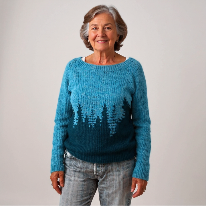 Brittany | Pine Tree Relaxed Fit Knit Sweater