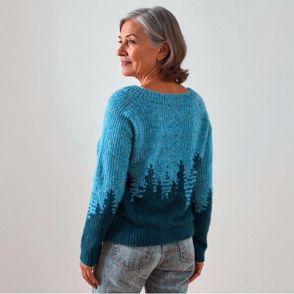 Brittany | Pine Tree Relaxed Fit Knit Sweater