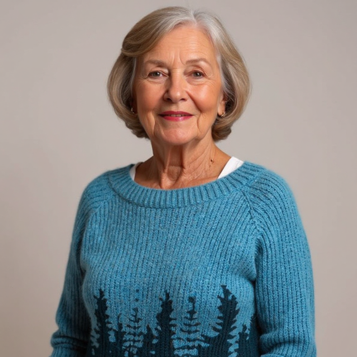 Brittany | Pine Tree Relaxed Fit Knit Sweater