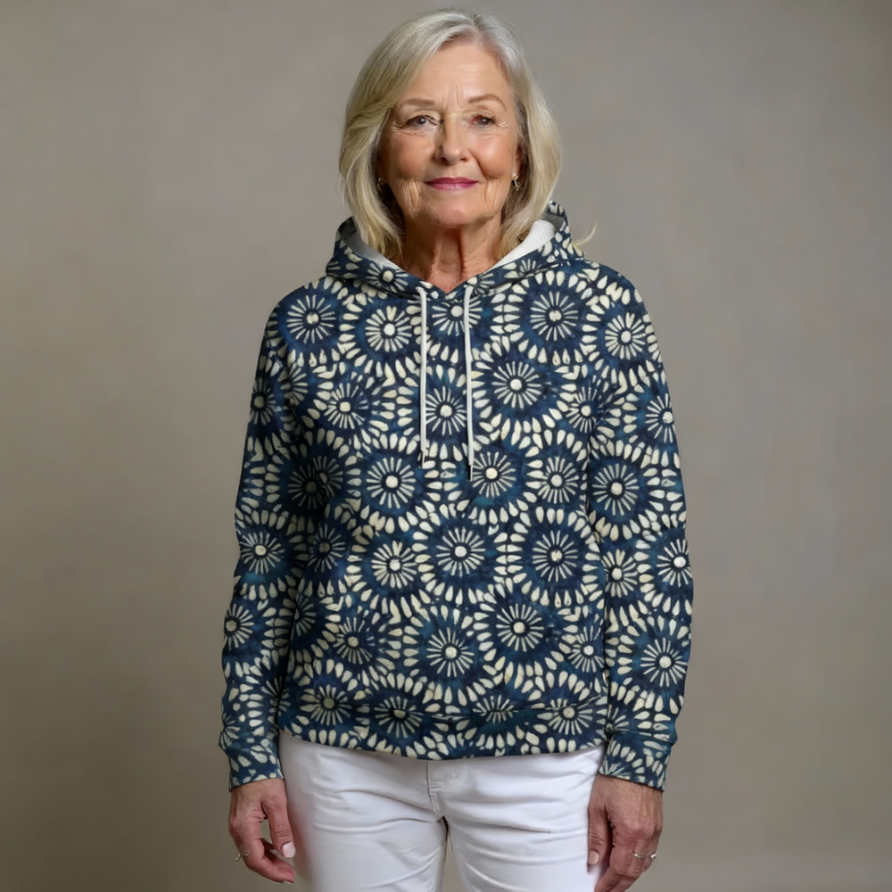Carol | Effortless Floral Print Pullover Hoodie