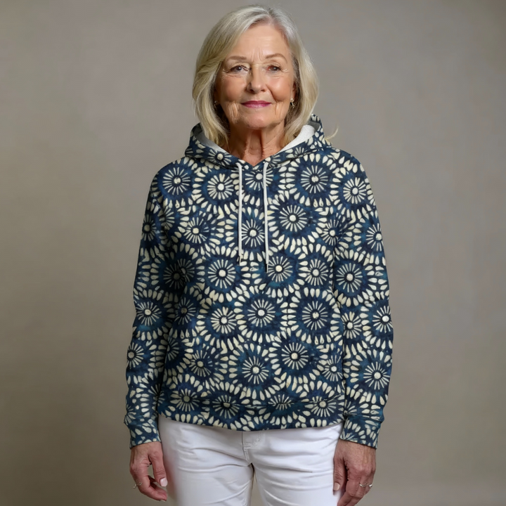 Carol | Effortless Floral Print Pullover Hoodie