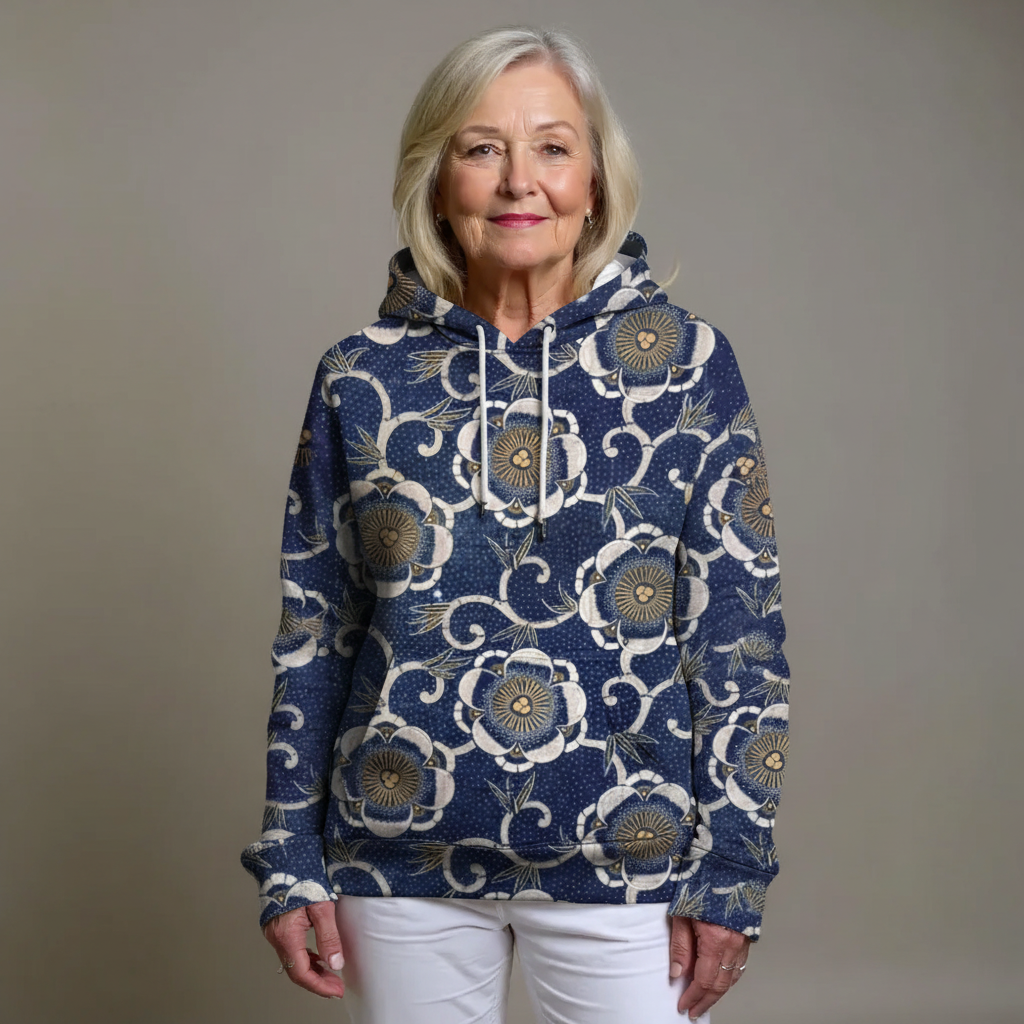 Carol | Effortless Floral Print Pullover Hoodie
