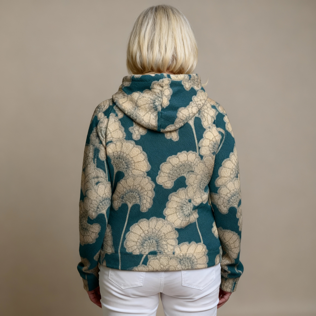 Carol | Effortless Floral Print Pullover Hoodie