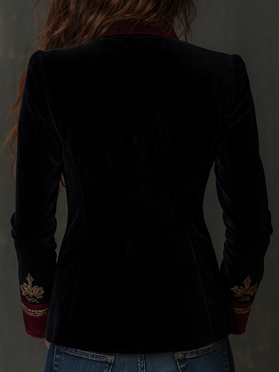 Carolyn | Elegant Vintage Inspired Baroque Embroidered Blazer