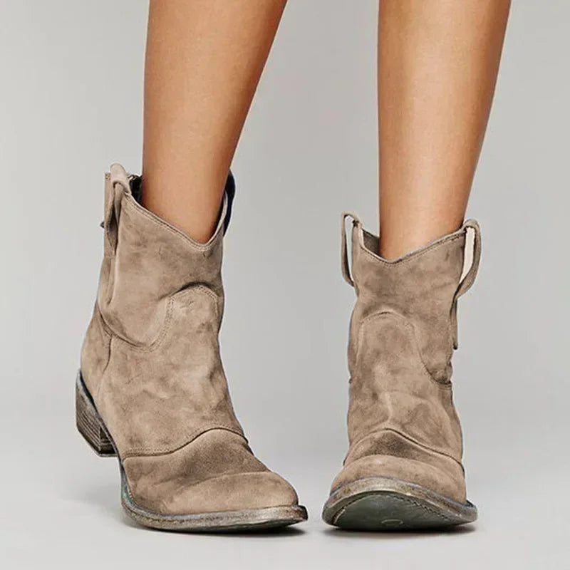 Carolyn | Refined Low Heel Ankle Cowboy Boots