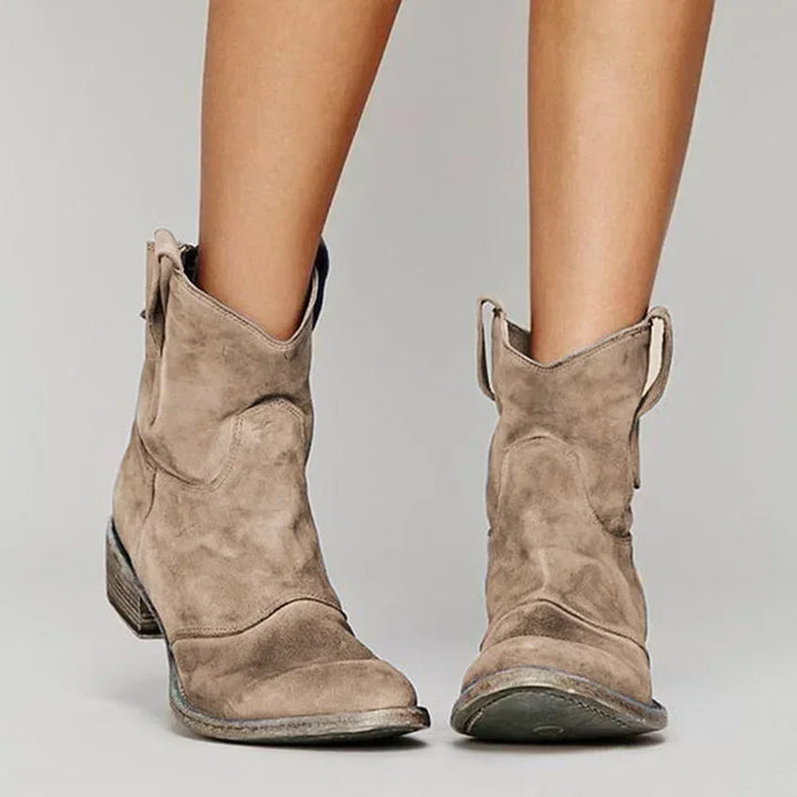 Carolyn | Refined Low Heel Ankle Cowboy Boots