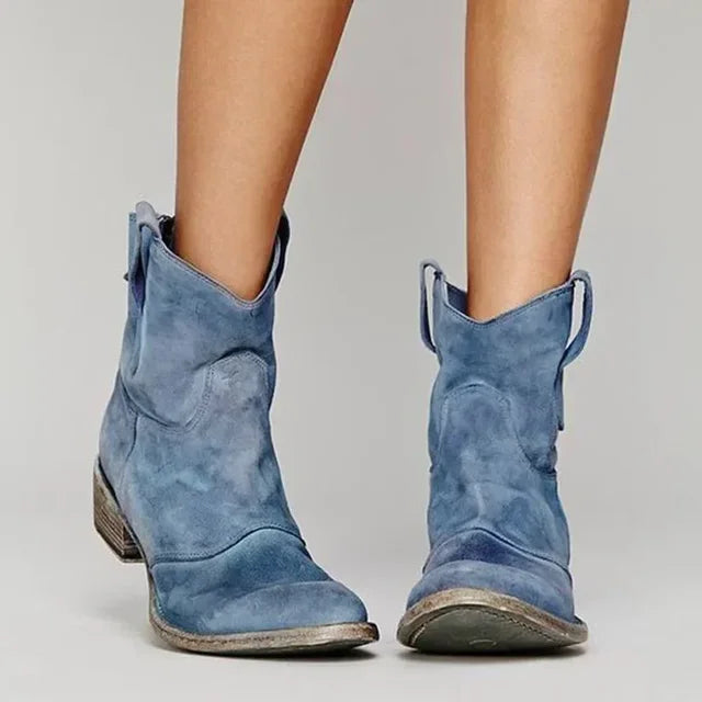 Carolyn | Refined Low Heel Ankle Cowboy Boots