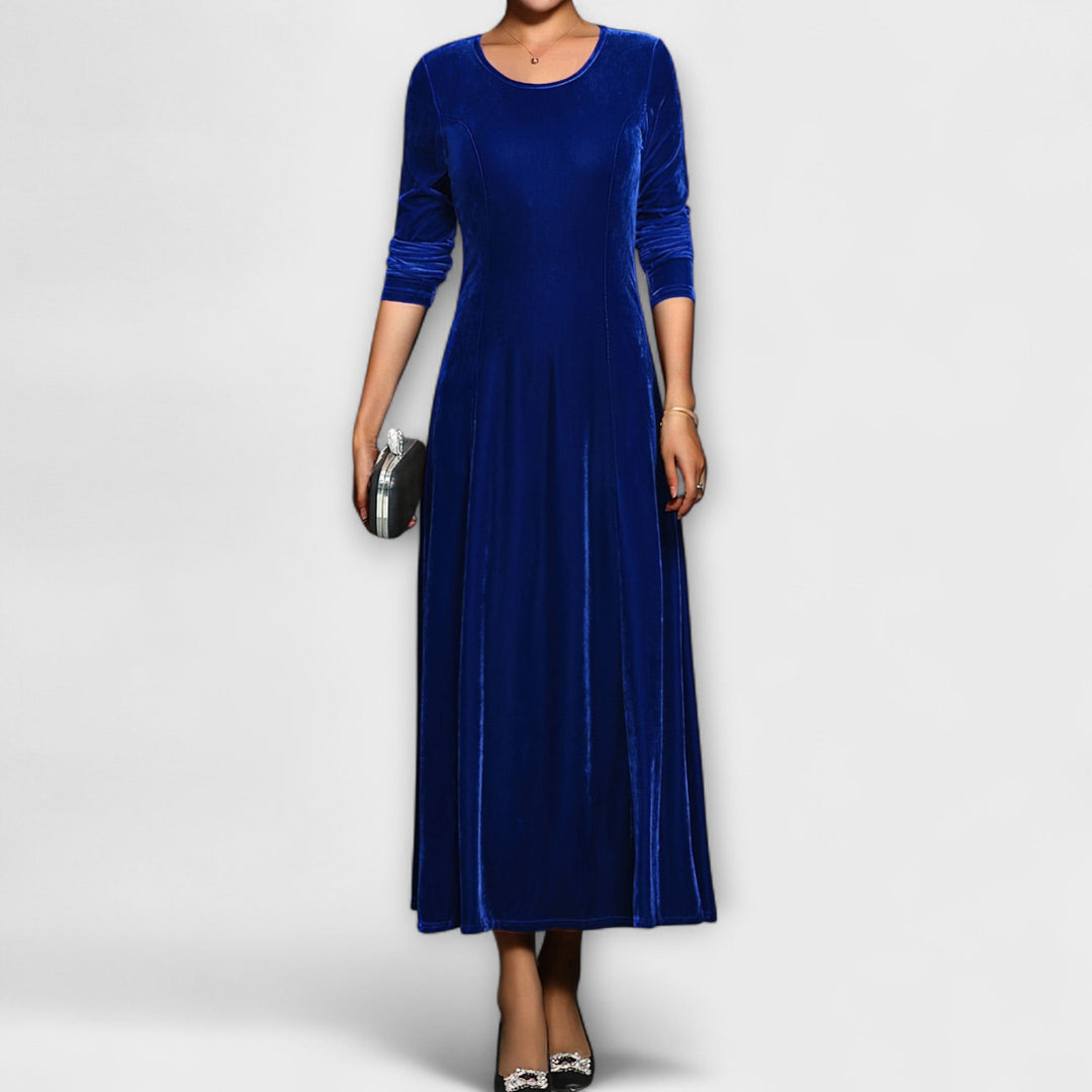Catherine | Elegant Velvet A-Line Christmas Dress