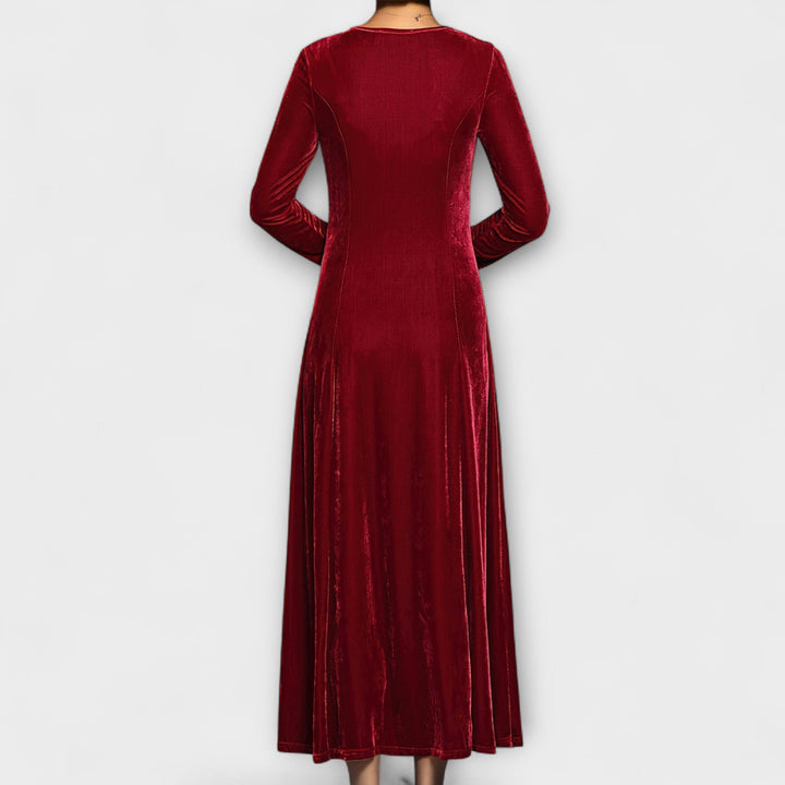 Catherine | Elegant Velvet A-Line Christmas Dress