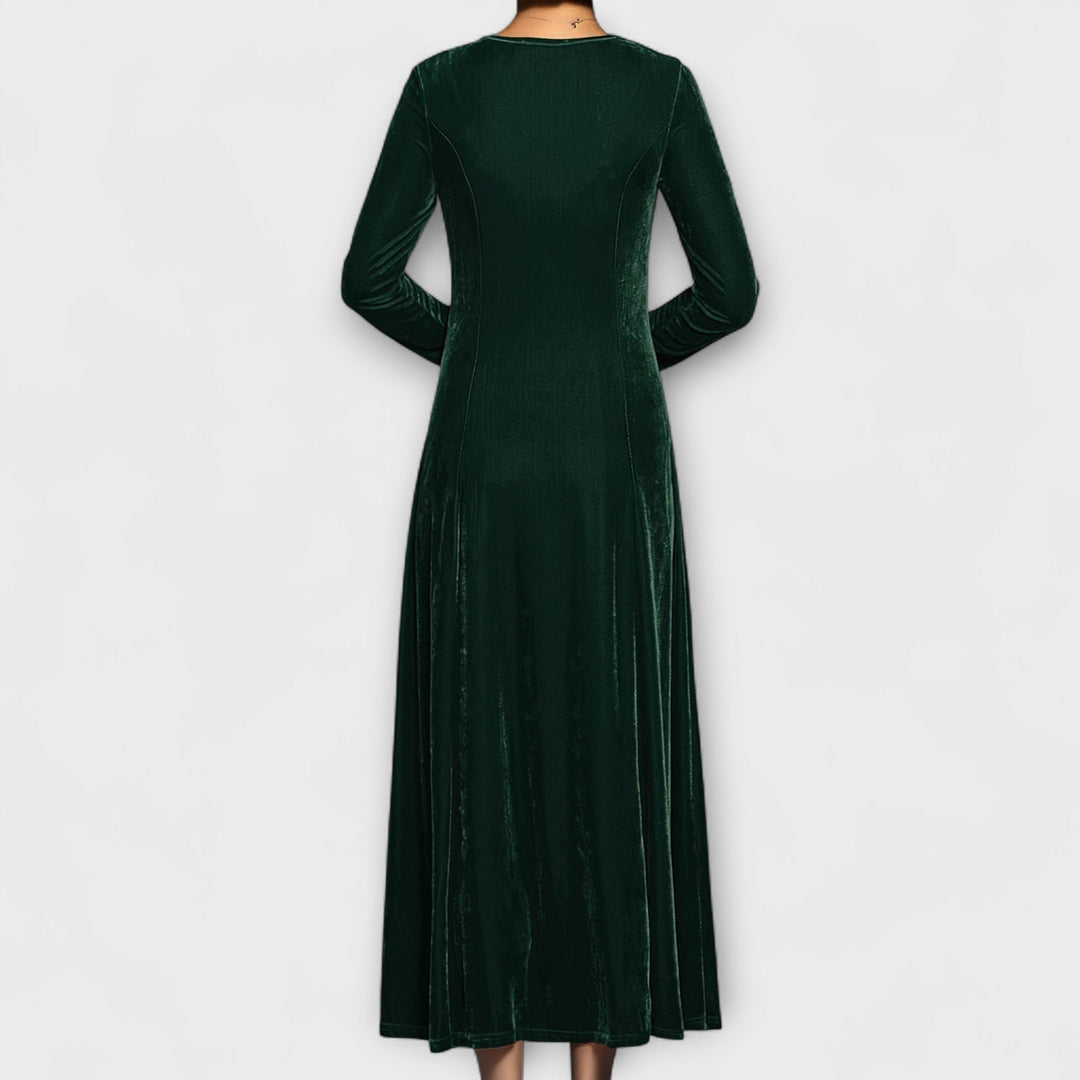 Catherine | Elegant Velvet A-Line Christmas Dress