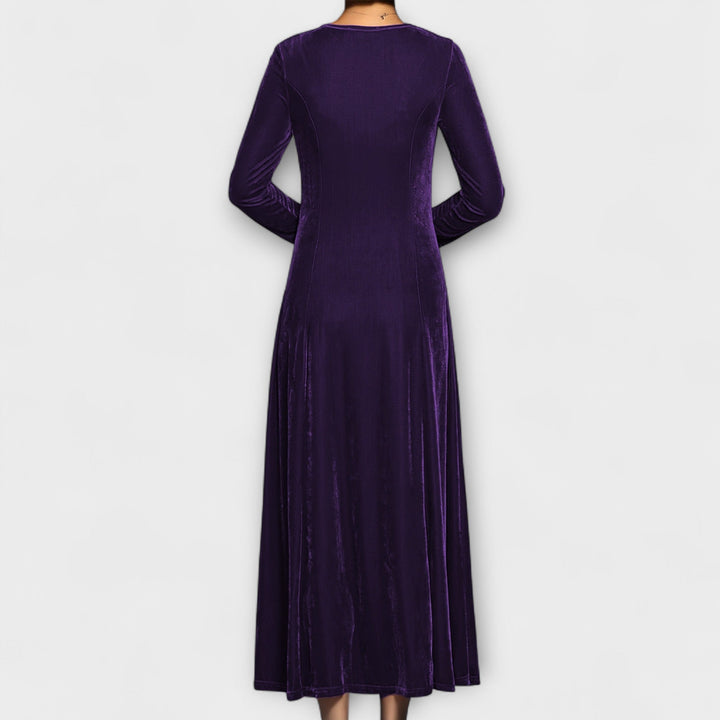 Catherine | Elegant Velvet A-Line Christmas Dress