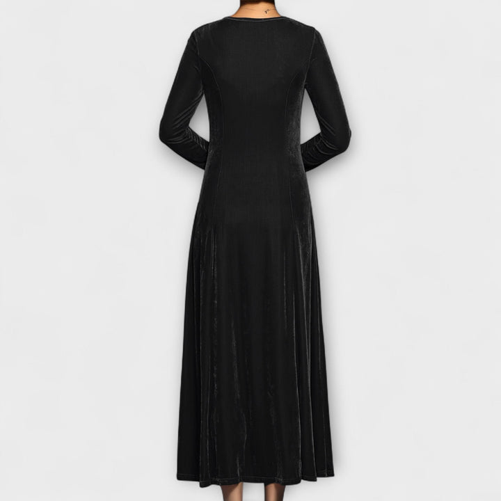 Catherine | Elegant Velvet A-Line Christmas Dress