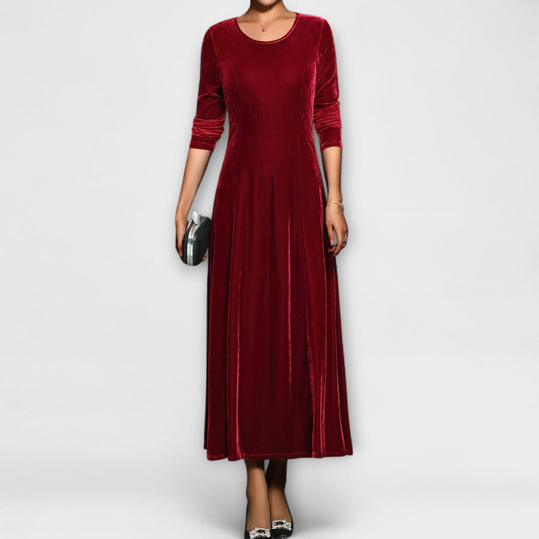 Catherine | Elegant Velvet A-Line Christmas Dress