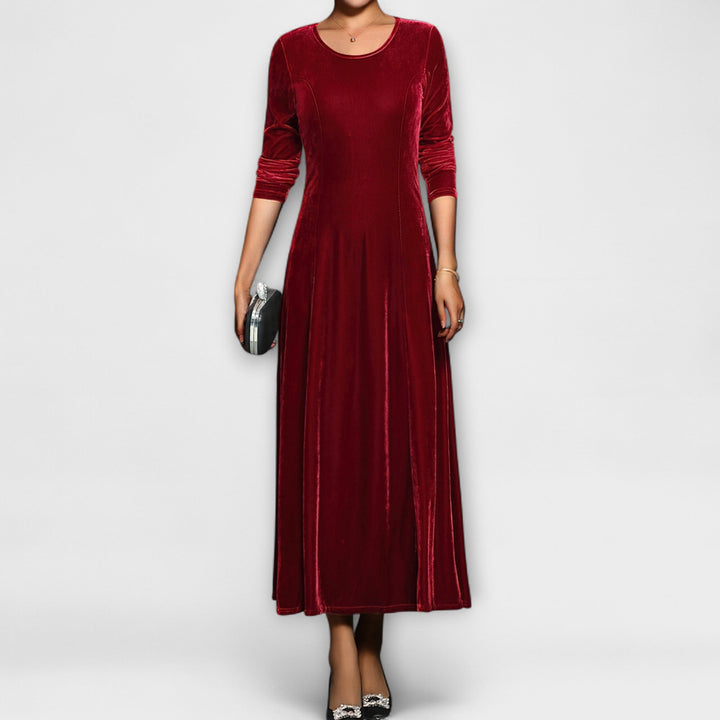 Catherine | Elegant Velvet A-Line Christmas Dress