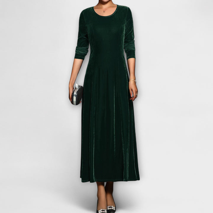 Catherine | Elegant Velvet A-Line Christmas Dress