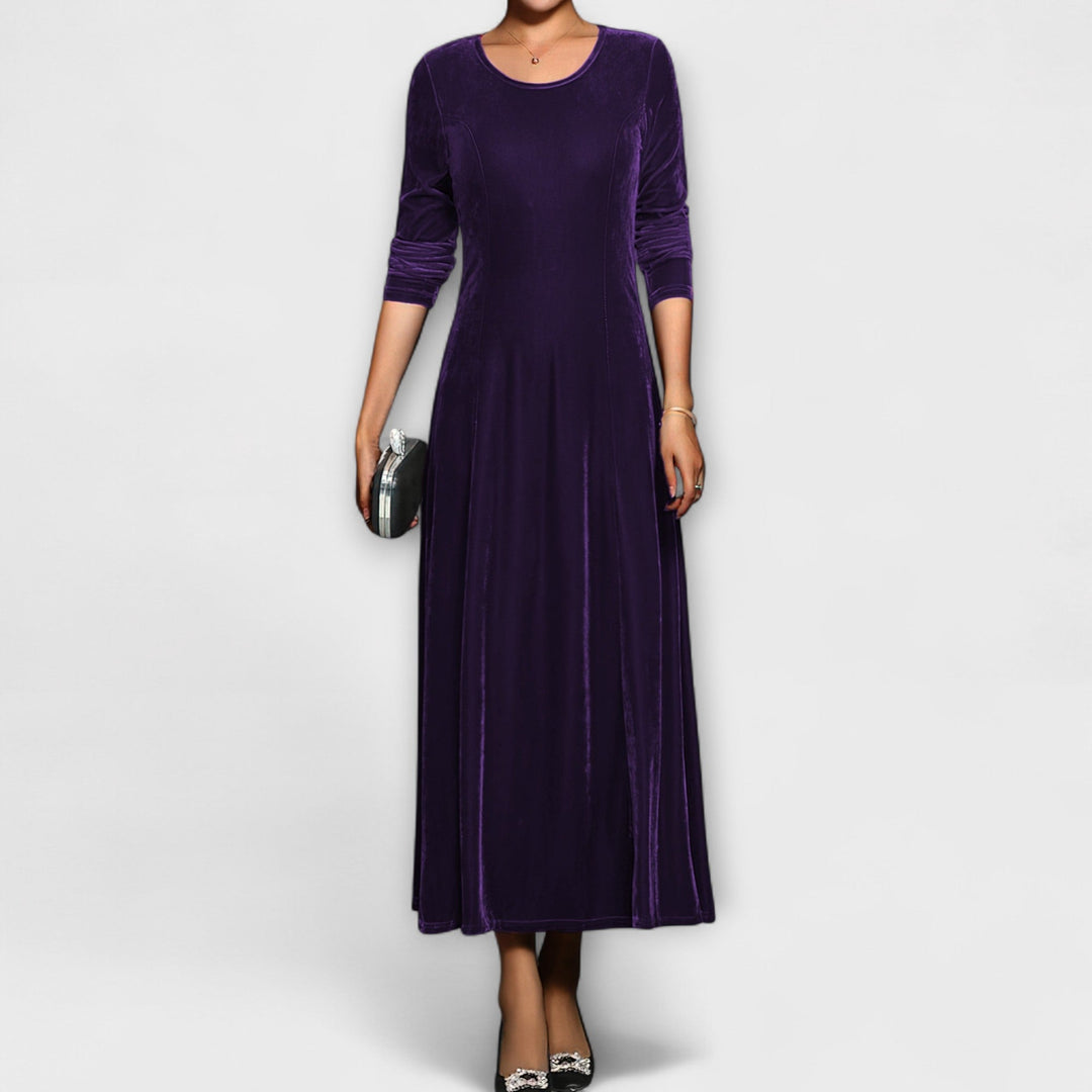 Catherine | Elegant Velvet A-Line Christmas Dress