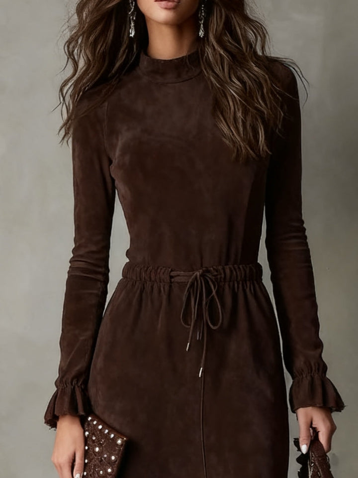 Charlotte | Sophisticated High-Low Midi Long Sleeve Dress