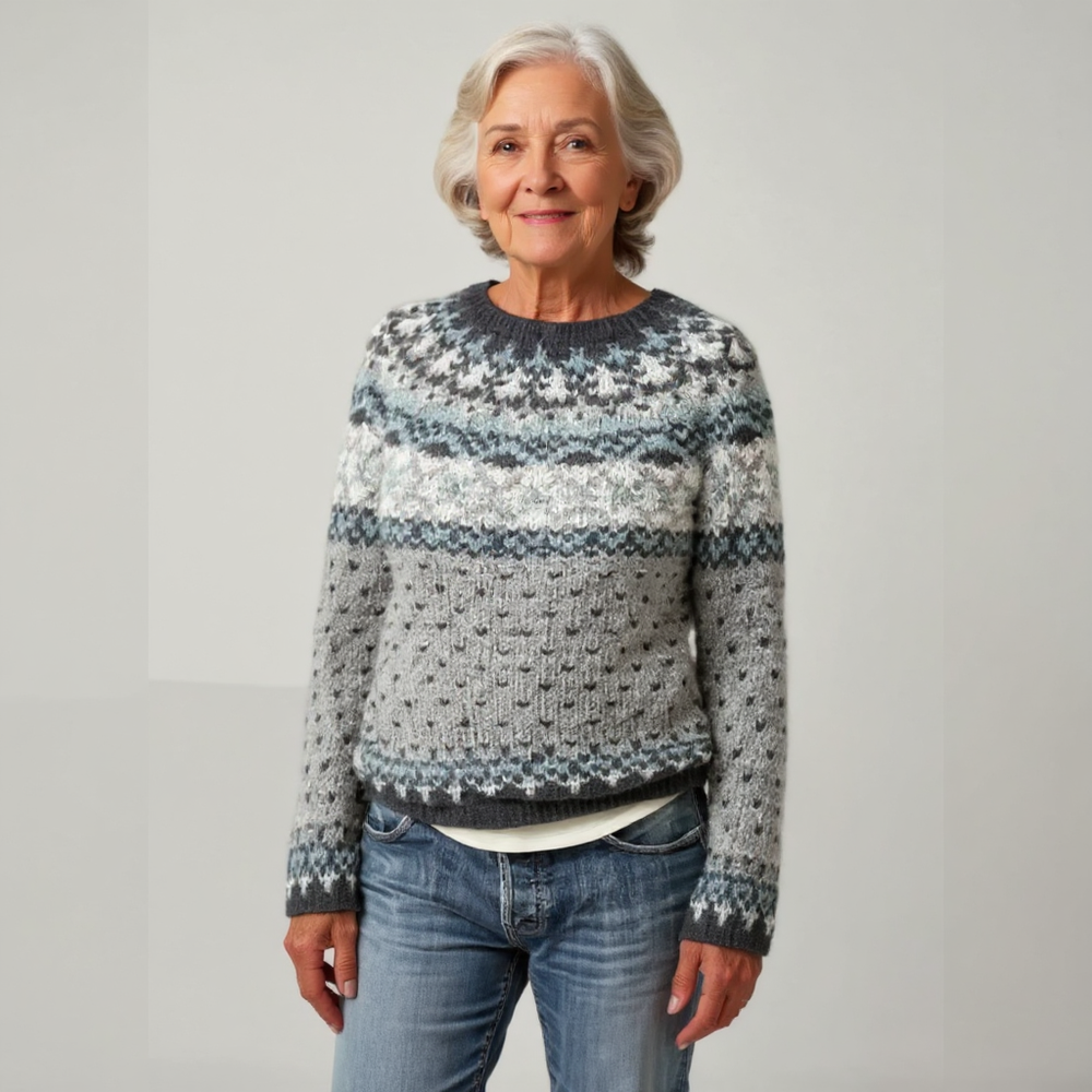 Charlotte | Stylish Fair Isle Crewneck Knit Sweater