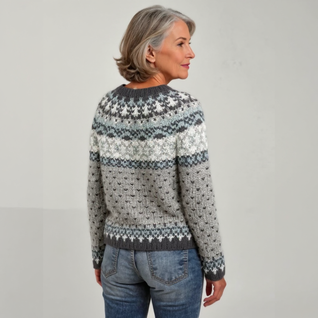 Charlotte | Stylish Fair Isle Crewneck Knit Sweater