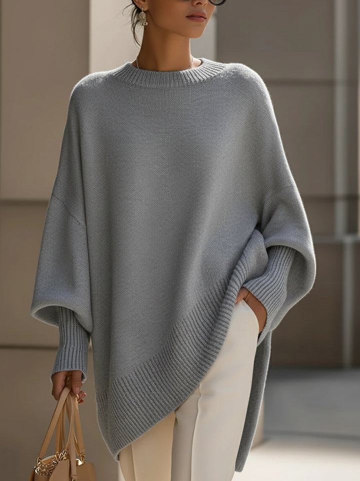 Cheryl | Cozy Oversized Batwing Crew Neck Knit Sweater