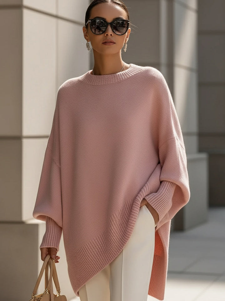 Cheryl | Cozy Oversized Batwing Crew Neck Knit Sweater