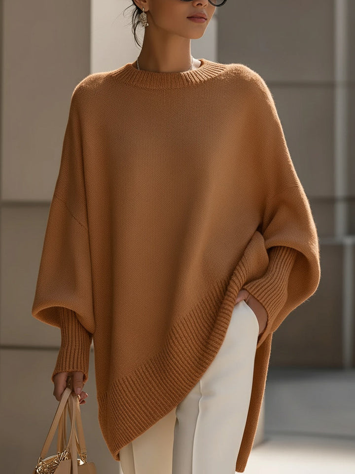 Cheryl | Cozy Oversized Batwing Crew Neck Knit Sweater