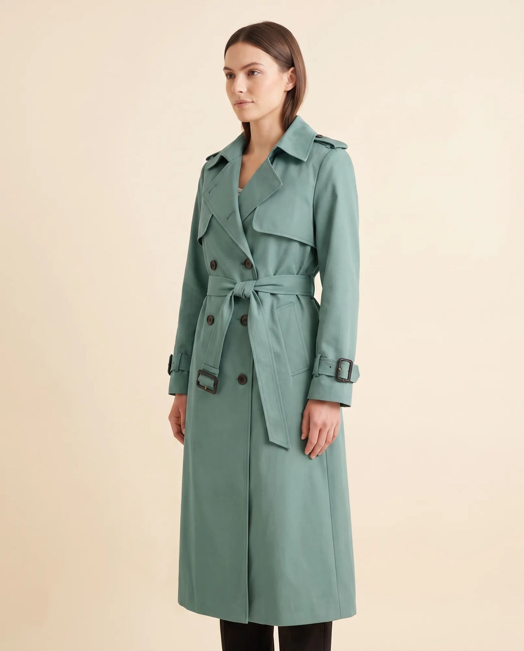 Cheryl | Polished Long Belted Trench-Style Winter Coat