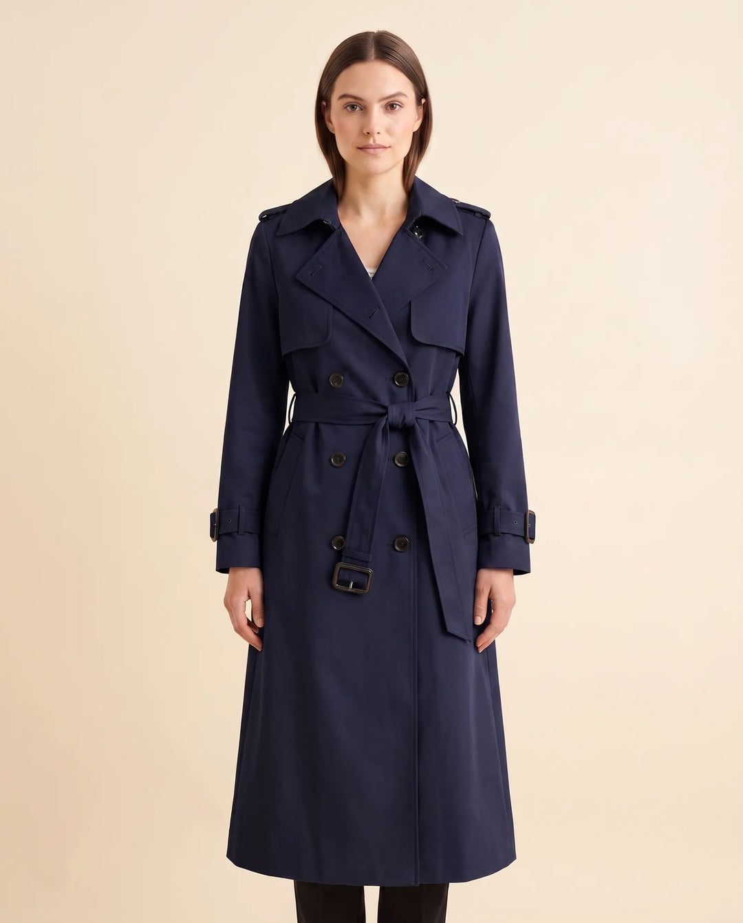 Cheryl | Polished Long Belted Trench-Style Winter Coat