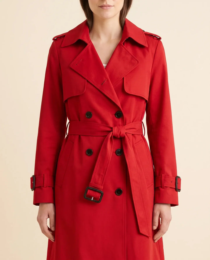 Cheryl | Polished Long Belted Trench-Style Winter Coat