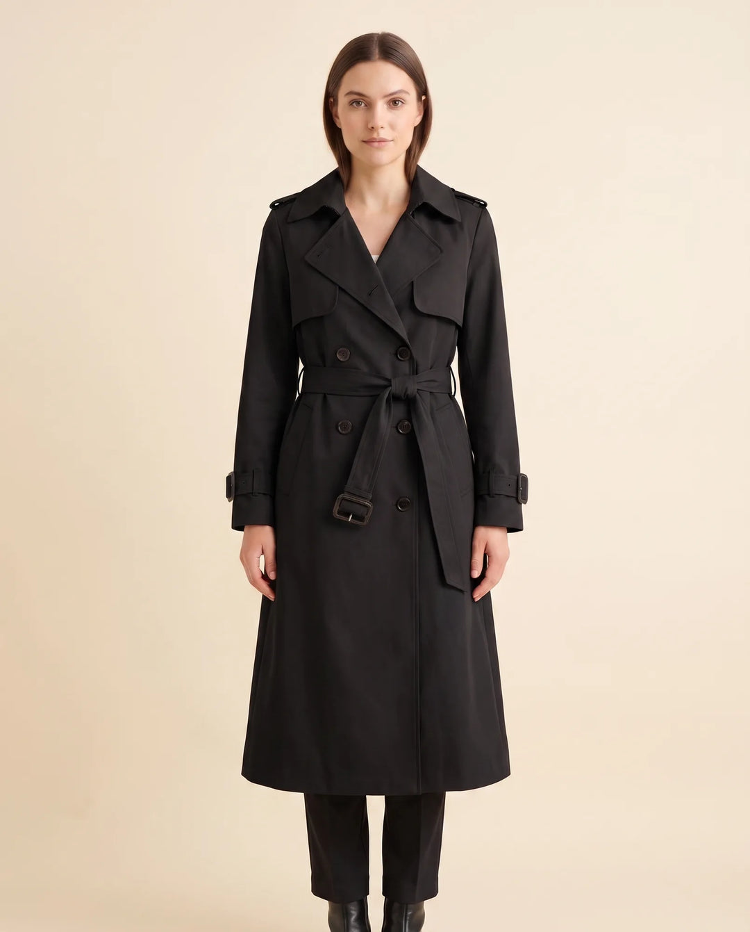 Cheryl | Polished Long Belted Trench-Style Winter Coat