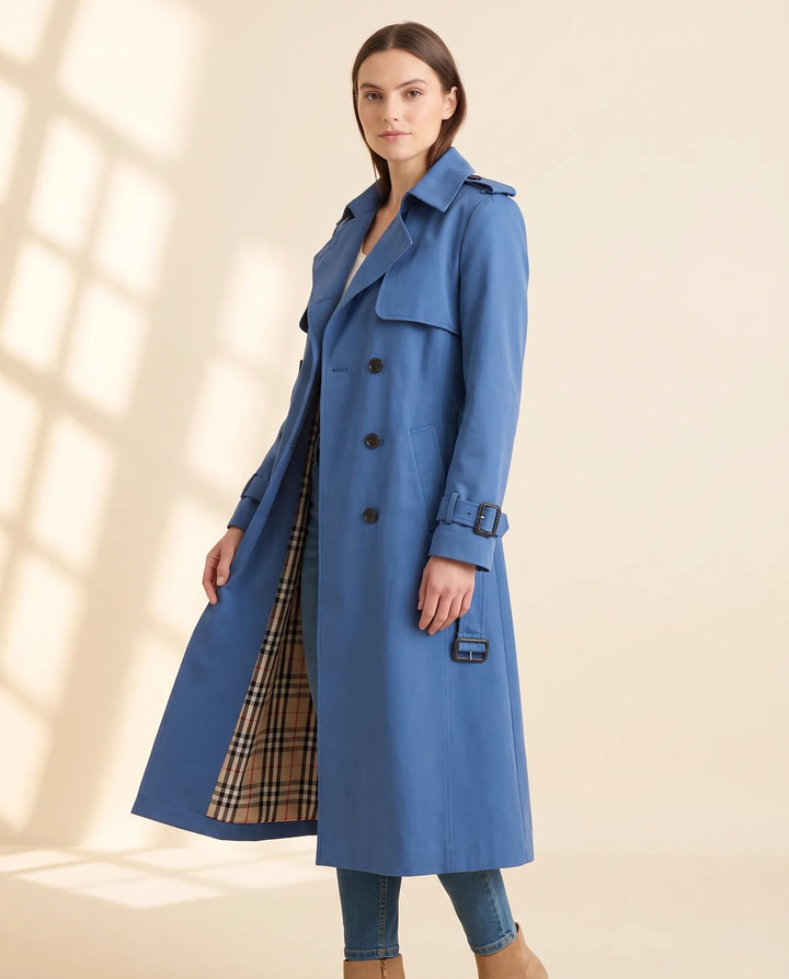 Cheryl | Polished Long Belted Trench-Style Winter Coat