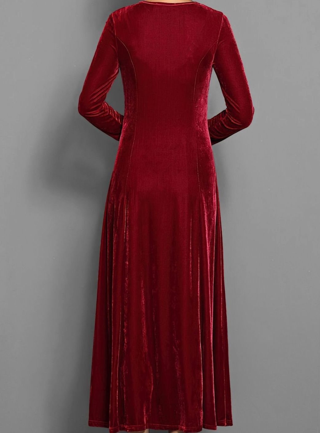 Cheryl | Polished Velvet Christmas Dress A-Line Maxi