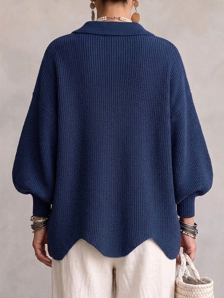 Cheryl | Sophisticated Oversized Collared Button Front Cardigan