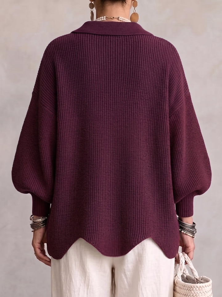 Cheryl | Sophisticated Oversized Collared Button Front Cardigan