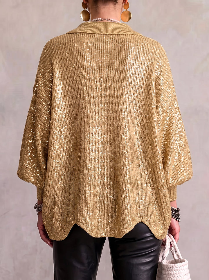 Cheryl | Sophisticated Oversized Collared Button Front Cardigan