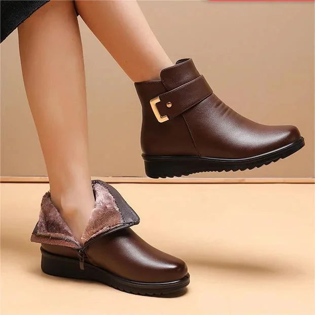 Clara | Ubesværet Foret Vinterstøvler med Kravedetalje