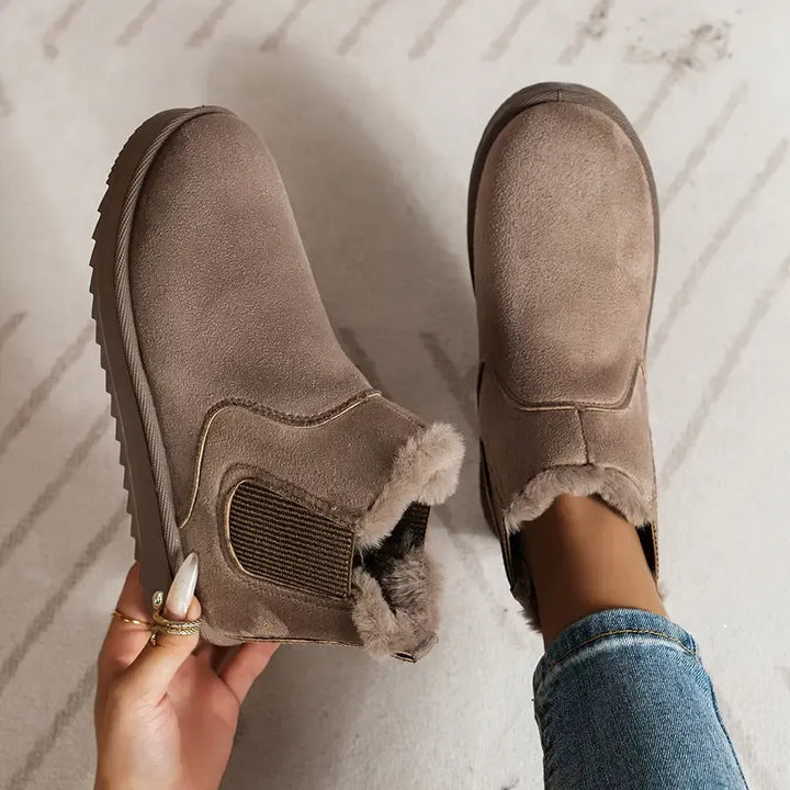 Danielle | Sophisticated Fur Lined Chelsea Ankle Boots