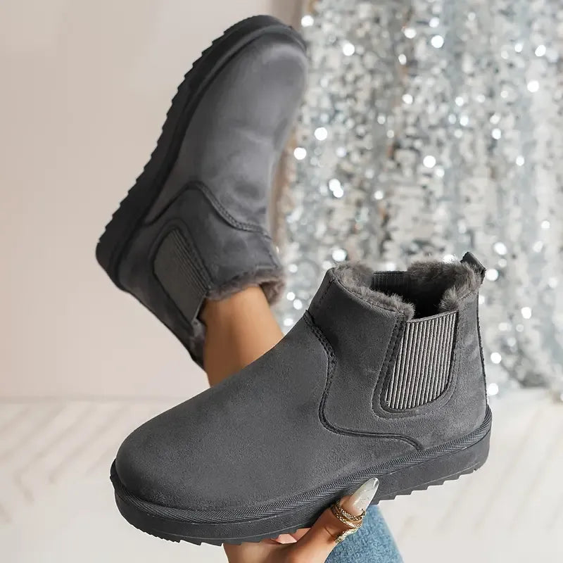 Danielle | Sophisticated Fur Lined Chelsea Ankle Boots