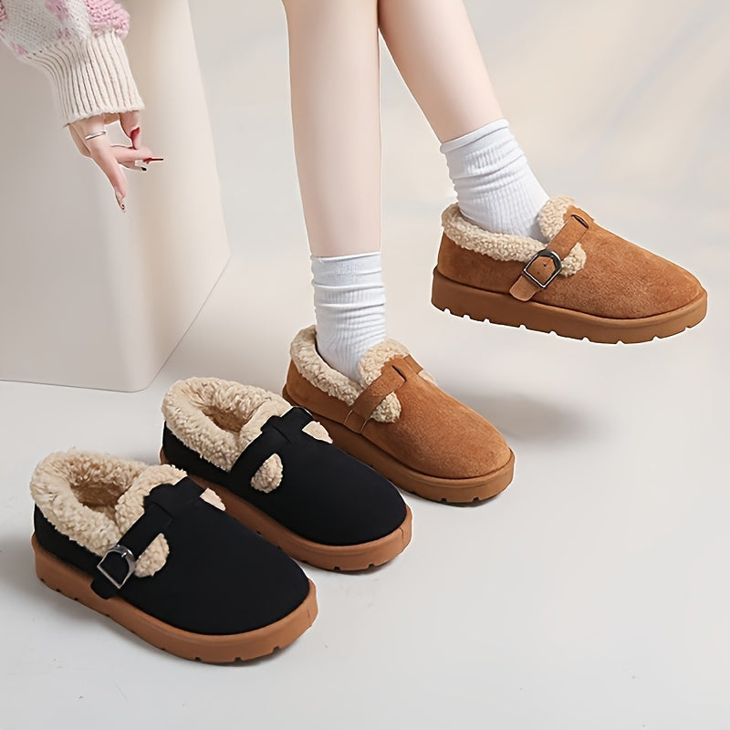 Deborah | Polished Faux Shearling Lined Winter Ankle Boots