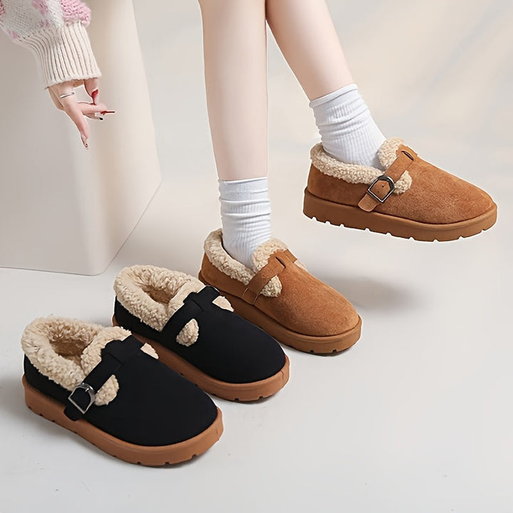 Deborah | Polished Faux Shearling Lined Winter Ankle Boots