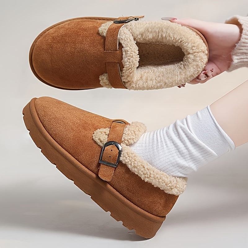 Deborah | Polished Faux Shearling Lined Winter Ankle Boots