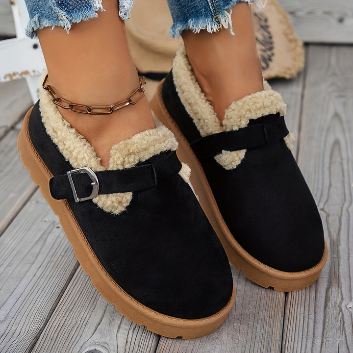 Deborah | Polished Faux Shearling Lined Winter Ankle Boots