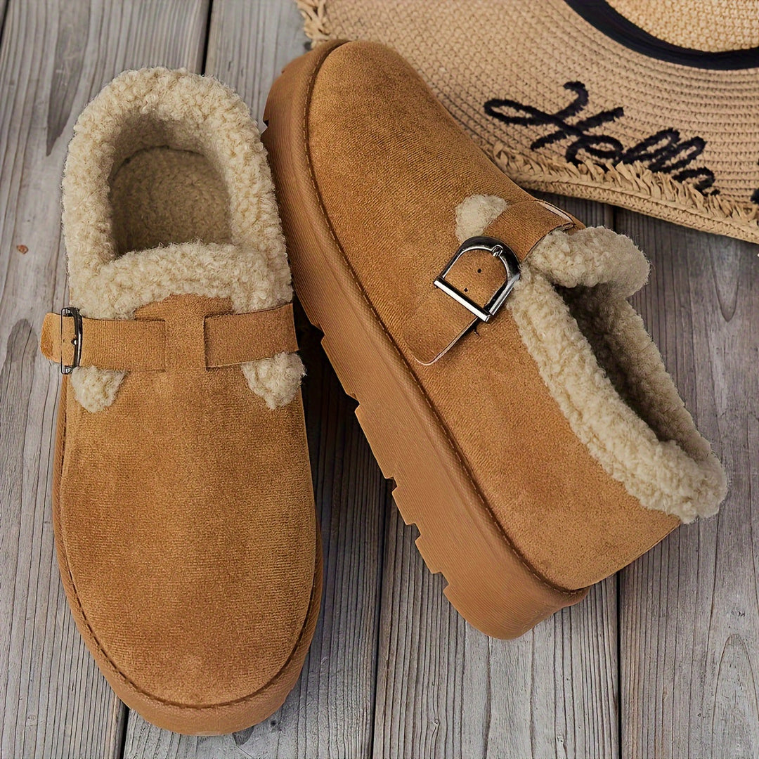 Deborah | Polished Faux Shearling Lined Winter Ankle Boots