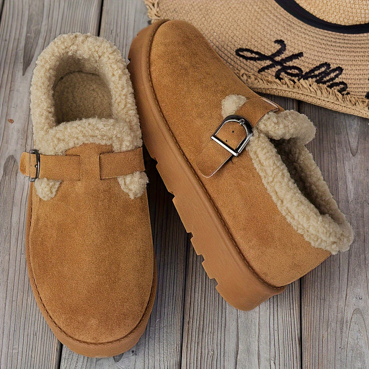 Deborah | Polished Faux Shearling Lined Winter Ankle Boots