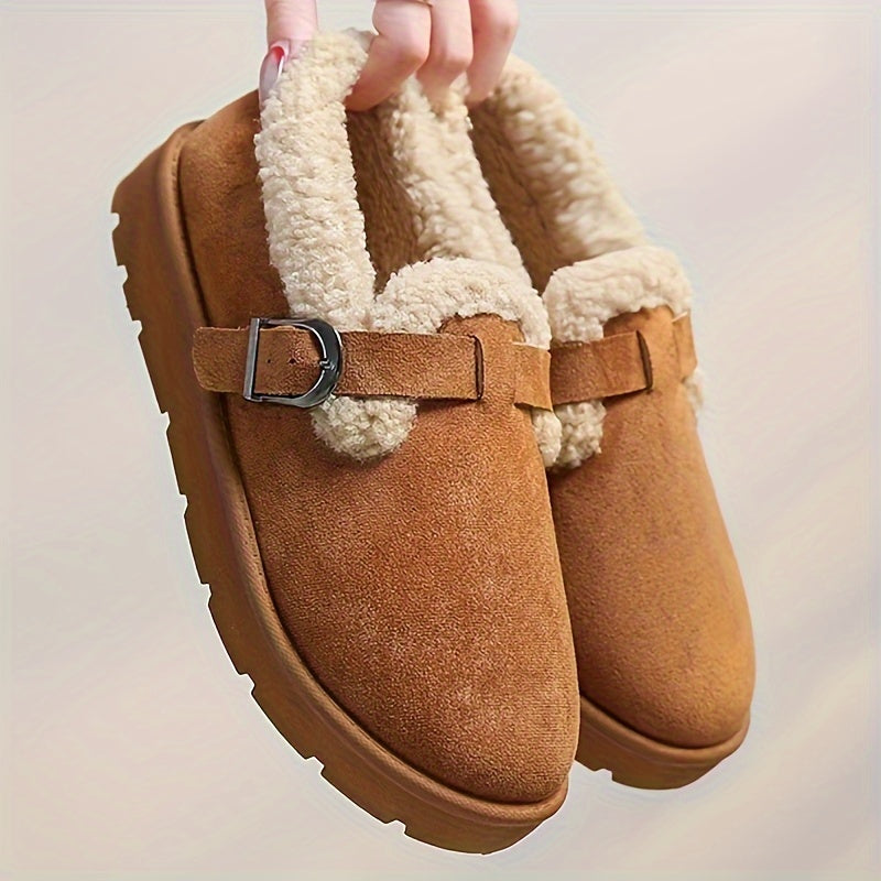 Deborah | Polished Faux Shearling Lined Winter Ankle Boots