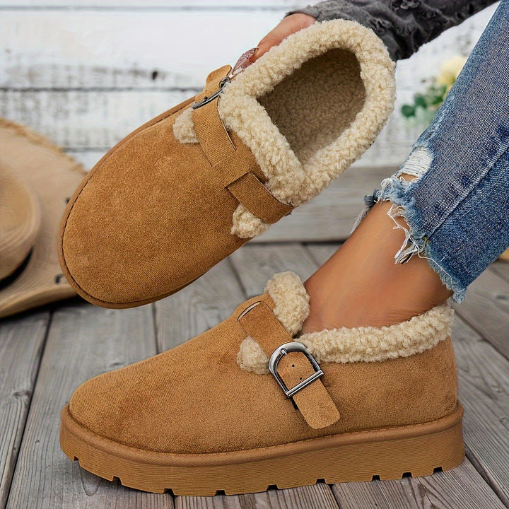Deborah | Polished Faux Shearling Lined Winter Ankle Boots