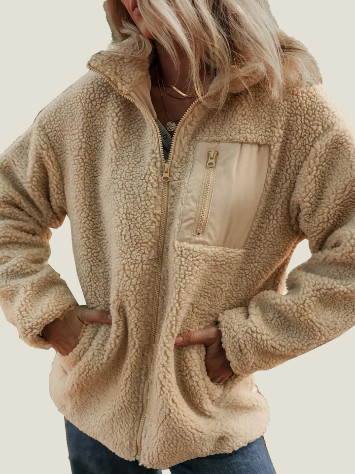 Debra | Stylish Teddy Full Zip Fleece Jacket
