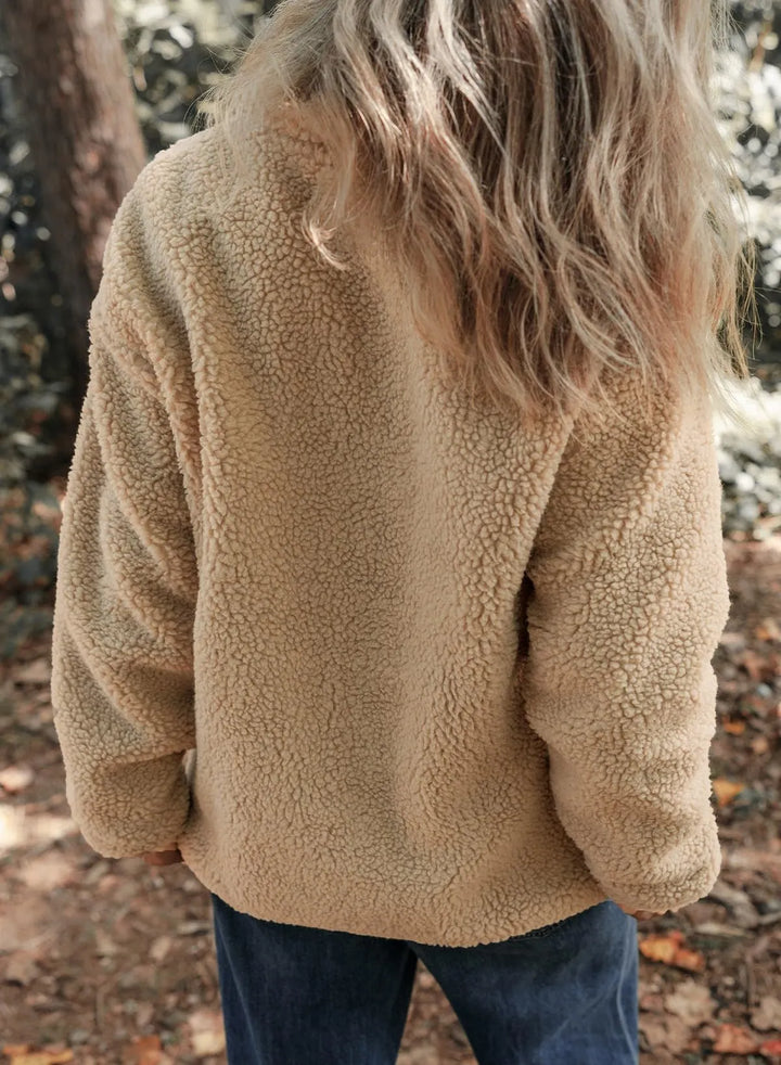 Debra | Stylish Teddy Full Zip Fleece Jacket
