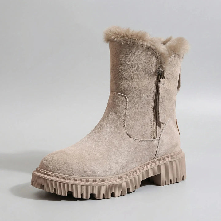 Denise | Relaxed Fur-Cuffed Platform Winter Boots