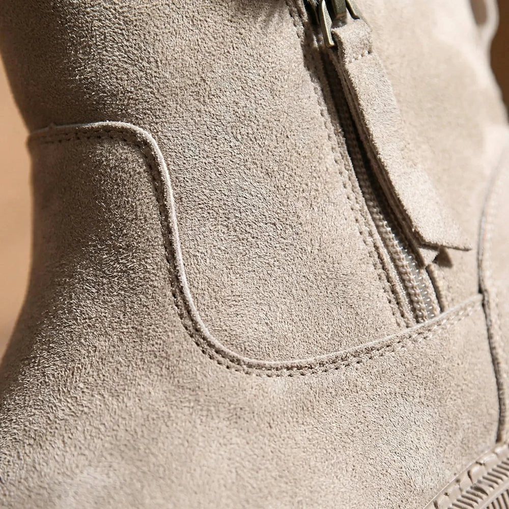 Denise | Relaxed Fur-Cuffed Platform Winter Boots